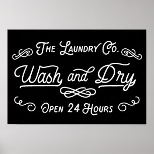 Wash and Dry Laundry Poster