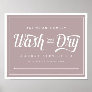 Wash and Dry Laundry Sign (Customise it!)