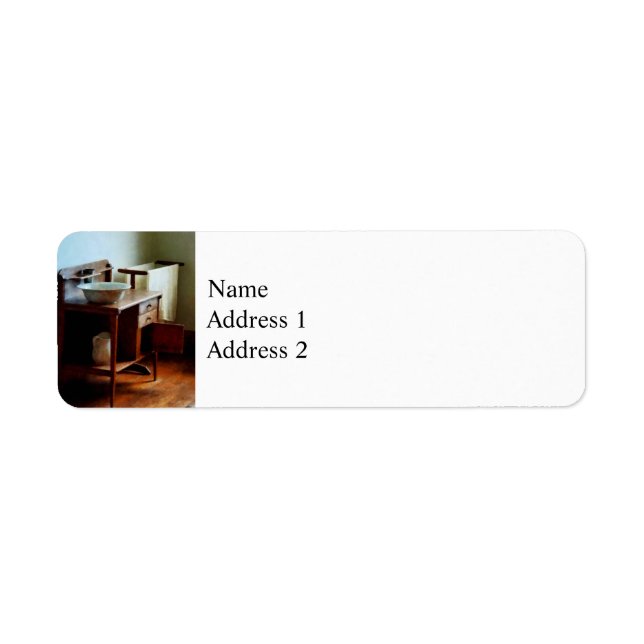 Wash Basin and Towel Return Address Label (Front)