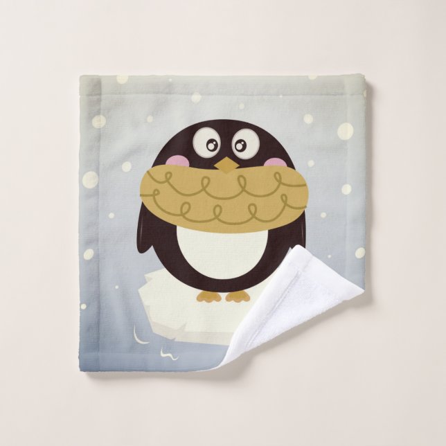 Wash cloth with Penguin black (Wash Cloth)