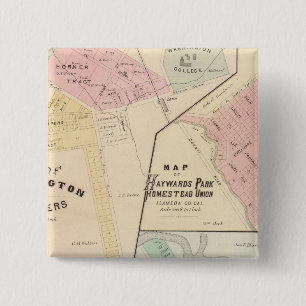 Wash Corners, Haywards Park, Niles, Pleasanton 15 Cm Square Badge