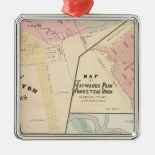 Wash Corners, Haywards Park, Niles, Pleasanton Metal Ornament