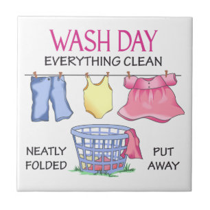 Wash Day Ceramic Tile