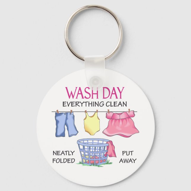 Wash Day Key Ring (Front)