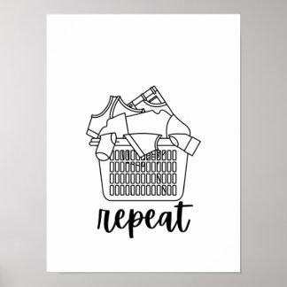 Wash dry fold repeat posters