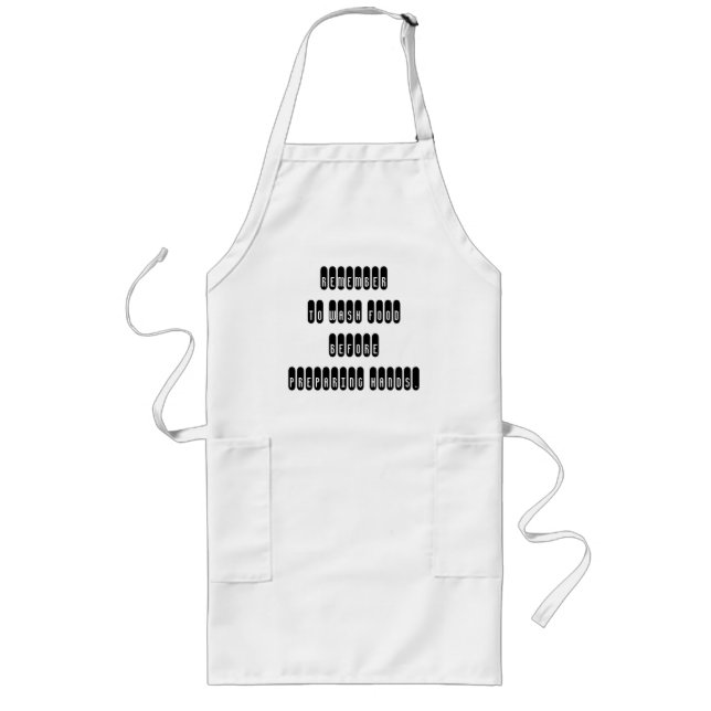 WASH FOOD BEFORE PREPARING HANDS Apron (Front)