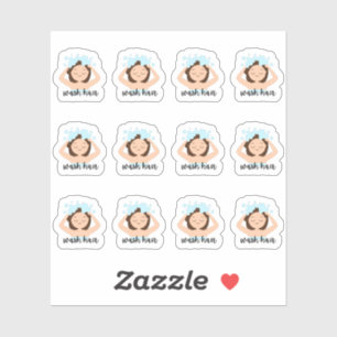 Wash Hair Routine Reminder Cute Girl Bujo Planner