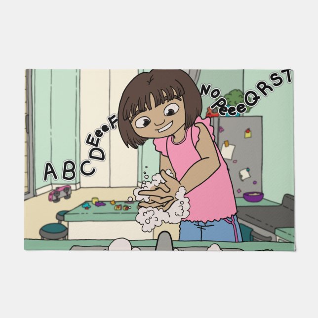 Wash Hands Doormat (Front)