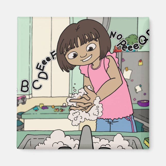 Wash Hands Magnet (Front)
