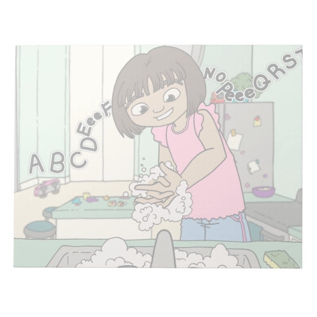Wash Hands Notepad (Front)