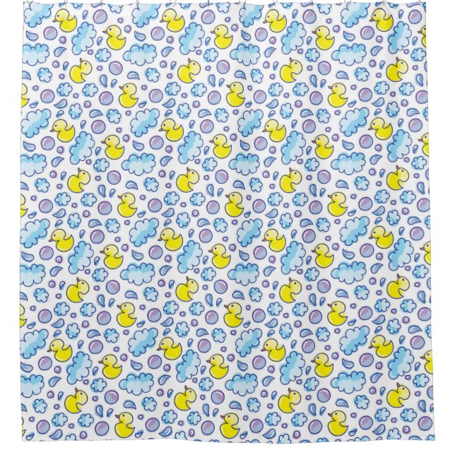 wash pattern shower curtain (Front)