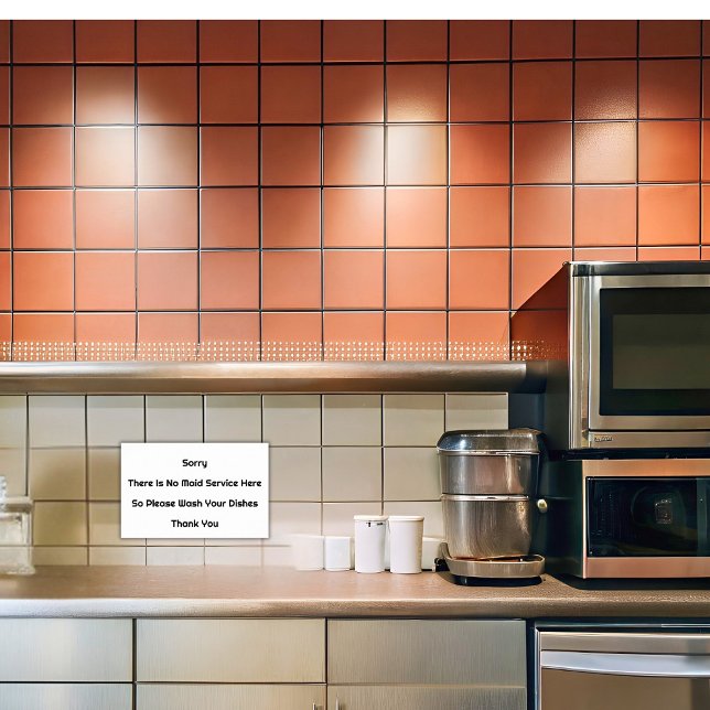 Wash Your Dishes White Poster (Creator Uploaded)