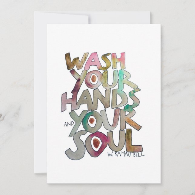 Wash Your Hands And Your Sell Notecard (Front)