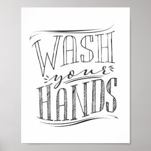 Wash Your Hands Bathroom Wall Art