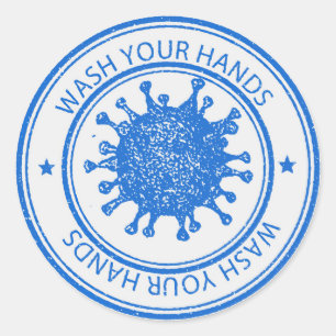 Wash Your Hands Classic Round Sticker