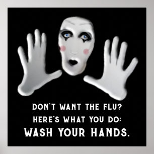 Wash Your Hands Flu Season Poster