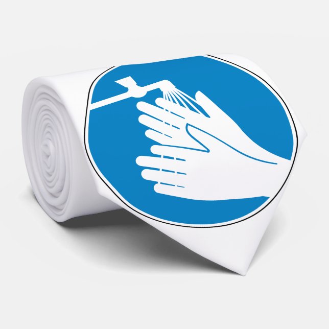 Wash Your Hands (Health and Safety) (Hygiene) Tie (Rolled)