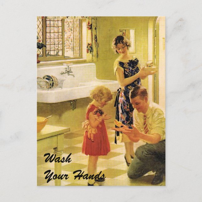 Wash Your Hands Postcard (Front)