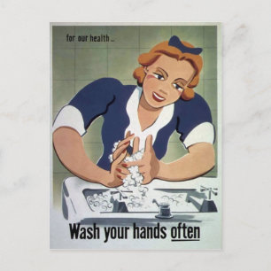 Wash Your Hands Postcard