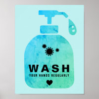 Wash Your Hands Regularly Virus Icon