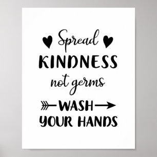 Wash Your Hands Sign - Bathroom Art Poster