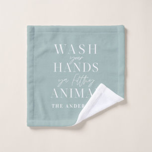 Wash your hands ya filth animal funny typography bath towel set