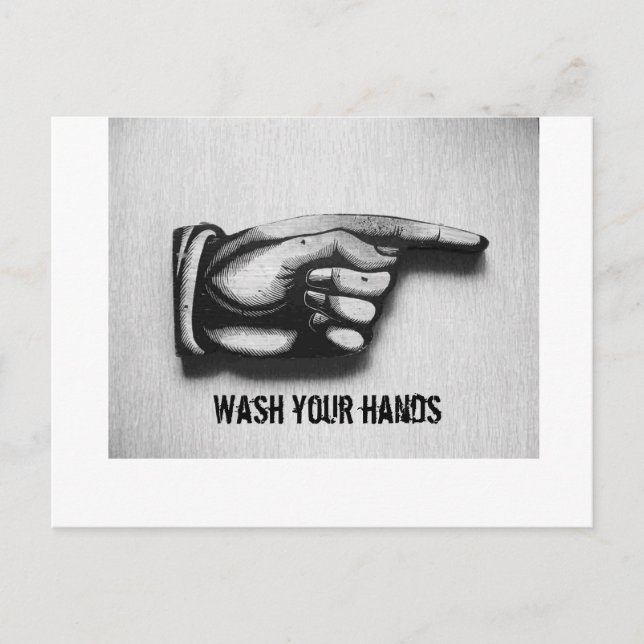 Wash your hands yes you postcard (Front)