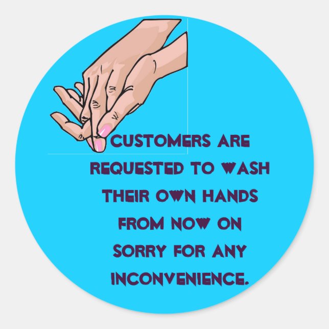 Wash your own classic round sticker (Front)