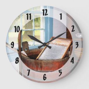 Washboard Large Clock