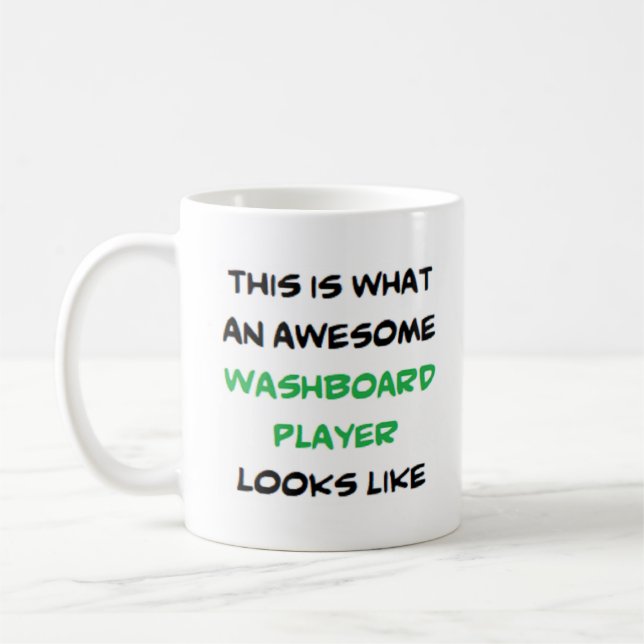washboard player, awesome coffee mug (Left)