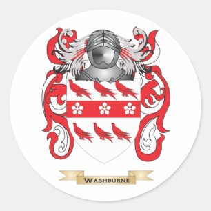 Washburne Family Crest (Coat of Arms) Classic Round Sticker