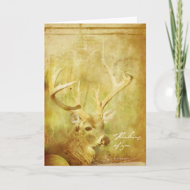 Washed Deer- Thinking of you Card (Front)