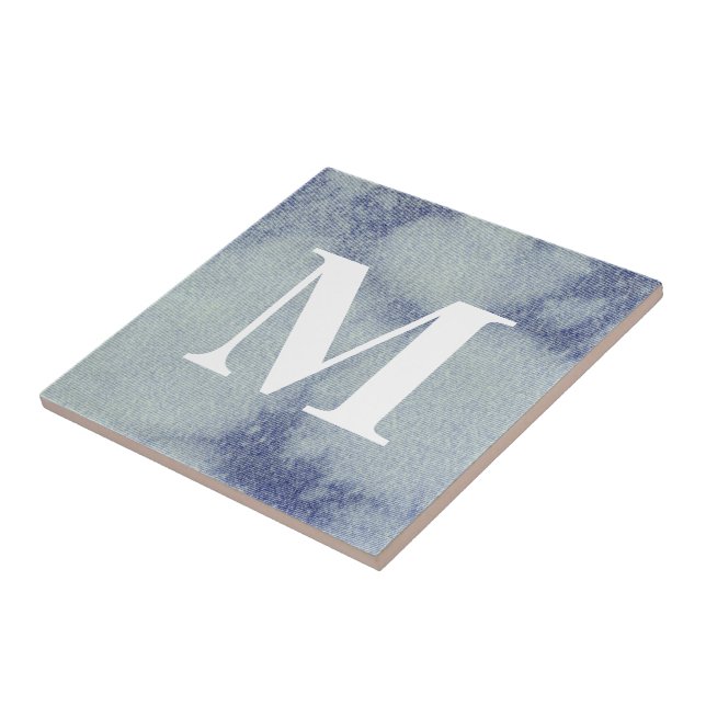 Washed Denim Design #1 @ Emporio Moffa Ceramic Tile (Side)