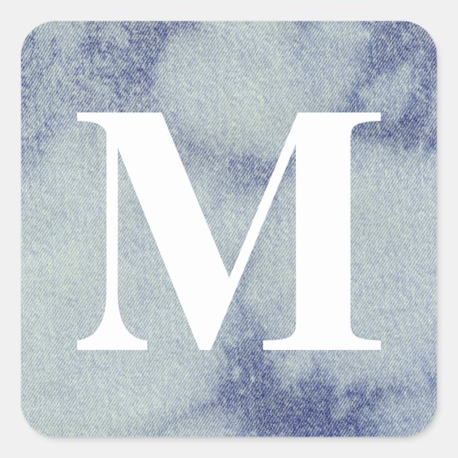 Washed Denim Design #1 @ Emporio Moffa Square Sticker (Front)