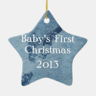 Washed Denim Design #9 at Emporio Moffa Ceramic Tree Decoration