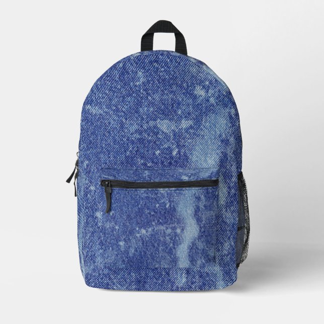 Washed Denim Design No. 12 @ Emporio Moffa Printed Backpack (Front)