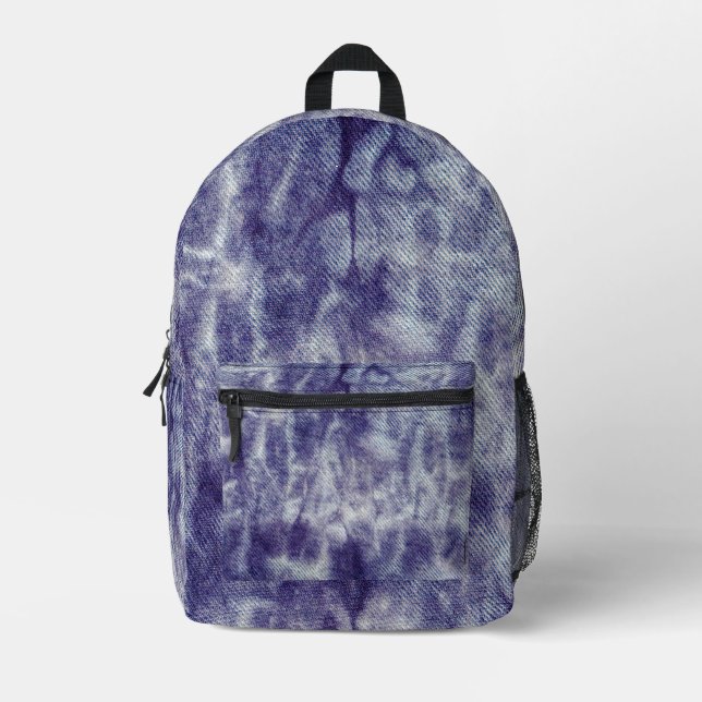 Washed Denim Design No. 6 @ Emporio Moffa Printed Backpack (Front)