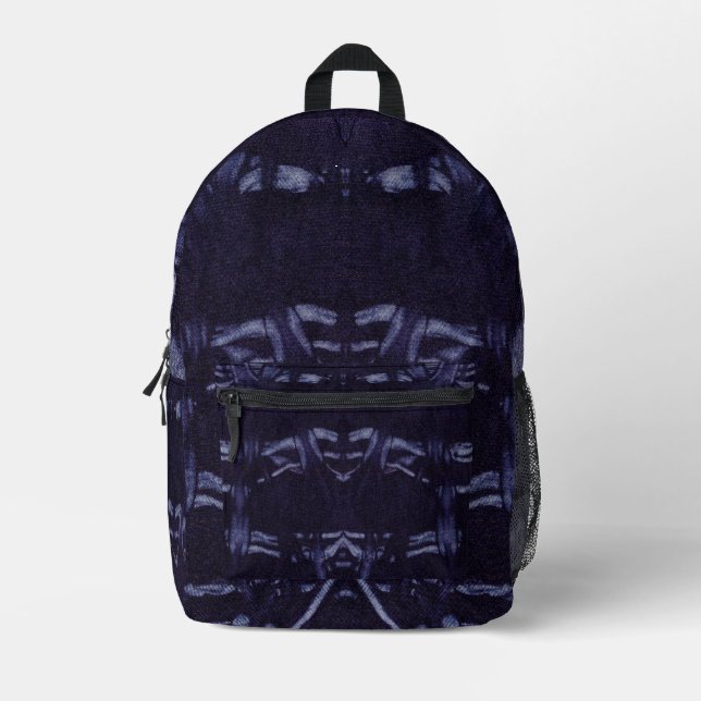 Washed Denim Design No. 8 @ Emporio Moffa Printed Backpack (Front)