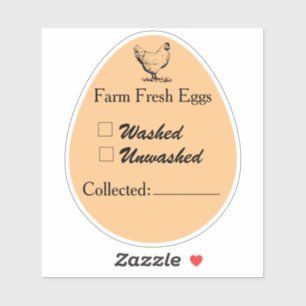 Washed or Unwashed Egg Sticker Collected Date