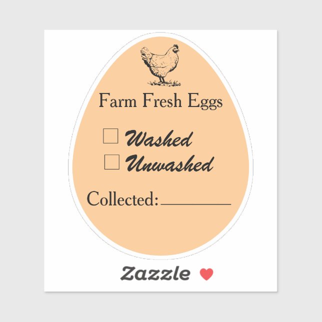 Washed or Unwashed Egg Sticker Collected Date (Sheet)