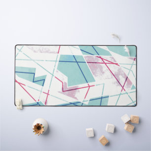 Washed Out Geometric Pattern Desk Mat