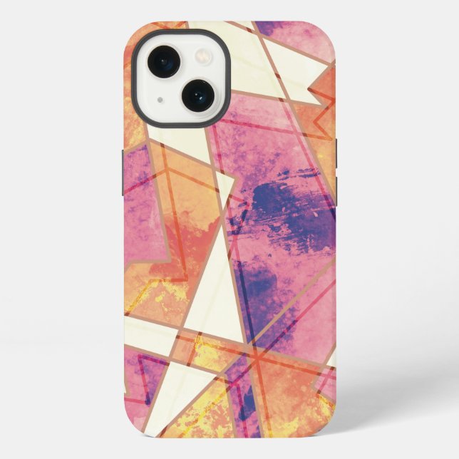 Washed Out Geometric Pattern iPhone Case (Back)