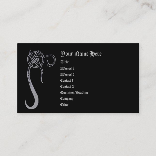 Washed Pentacle Business Card (Front)