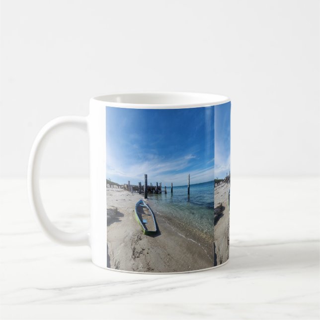 Washed Up Kayak Coffee Mug (Left)