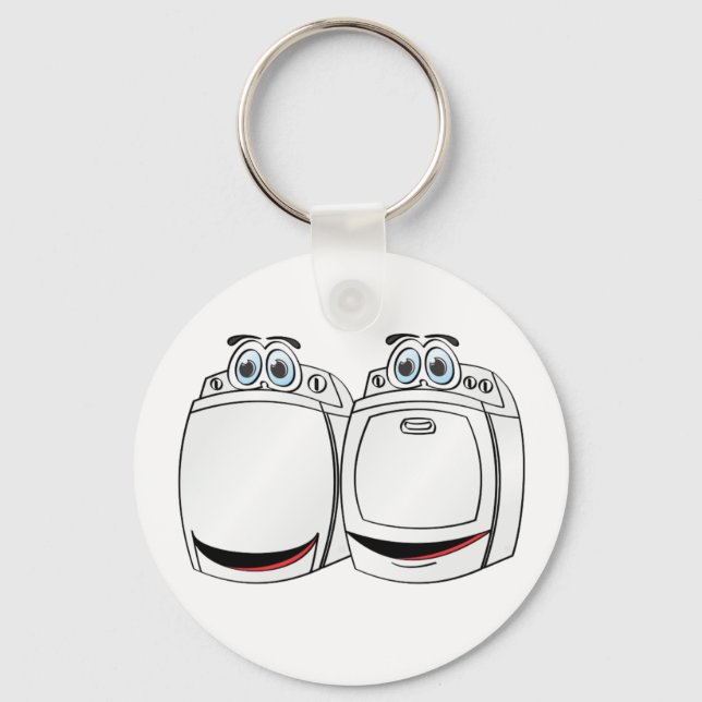 Washer Dryer Cartoon Key Ring (Front)