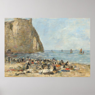 Washerwomen on the Beach - Eugène Boudin Fine Art Poster