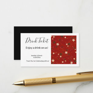 Washi Paper Drink Ticket Enclosure Card