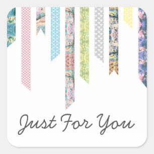 Washi Tape Pastels   DIY & Crafts   Personalised Square Sticker