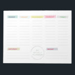 Washi Tape Weekly Planner Notepad<br><div class="desc">Plan your week with this simple weekly planner with "washi tape".  You can use it as a shopping list or write down your to-dos. 

 Also available:</div>