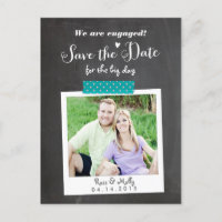 Washi Taped Save the Date Postcard